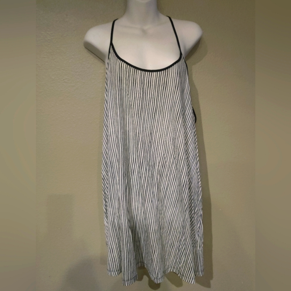 Vans black and white striped racerback casual dress size XL